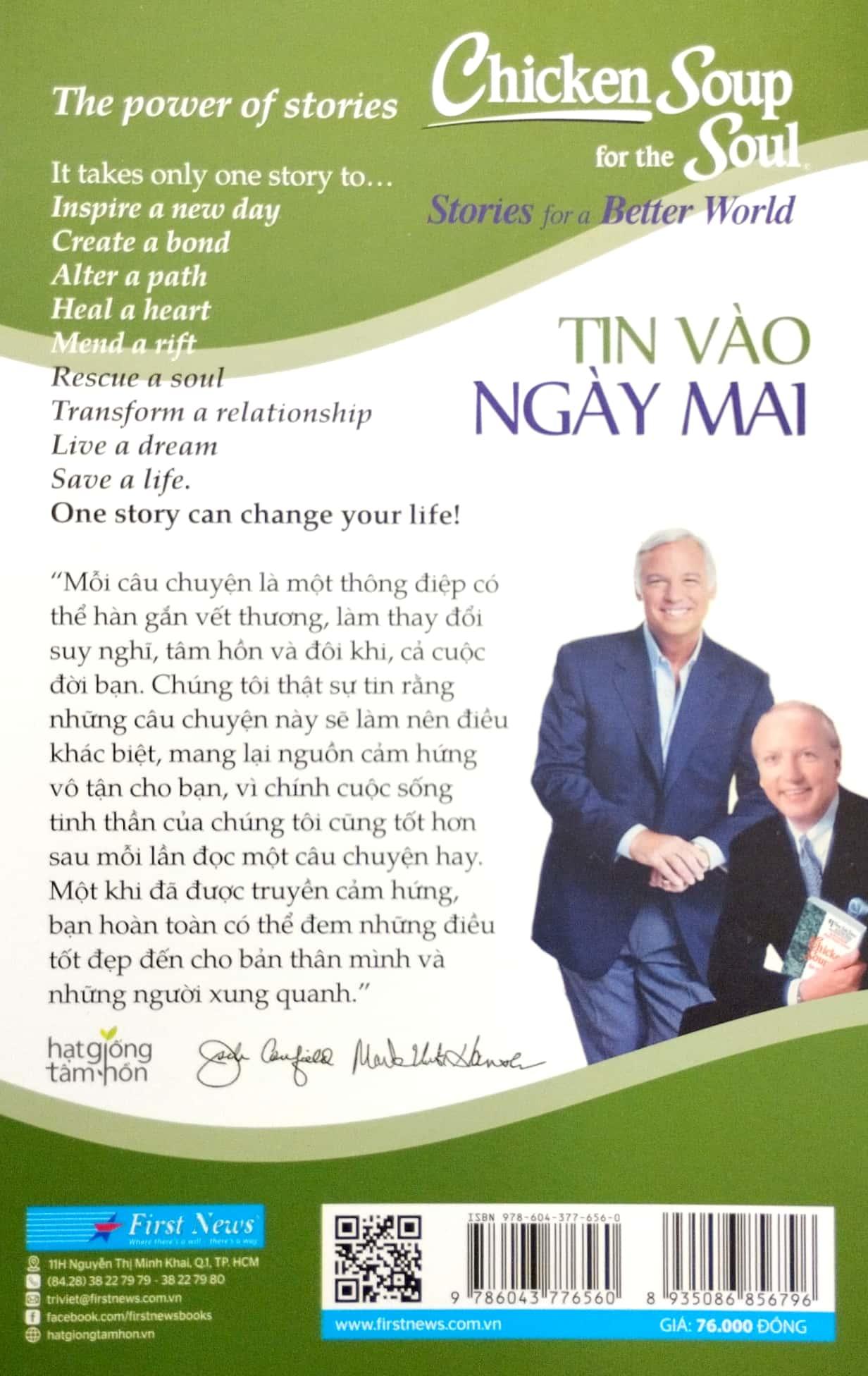 Chicken Soup For The Soul Stories For A Better World 19 - Tin Vào Ngày Mai