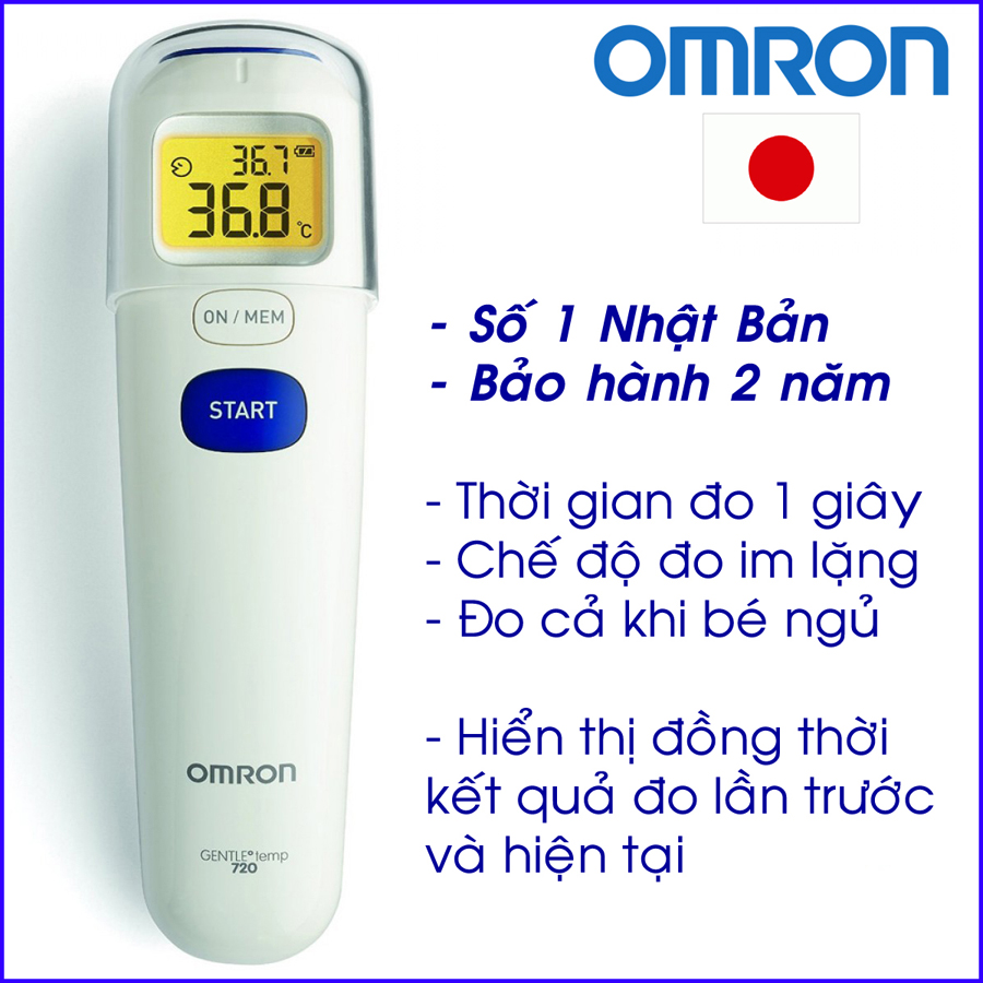 Nhiệt kế điện tử đo trán Omron MC 720 - Số 1 Nhật Bản