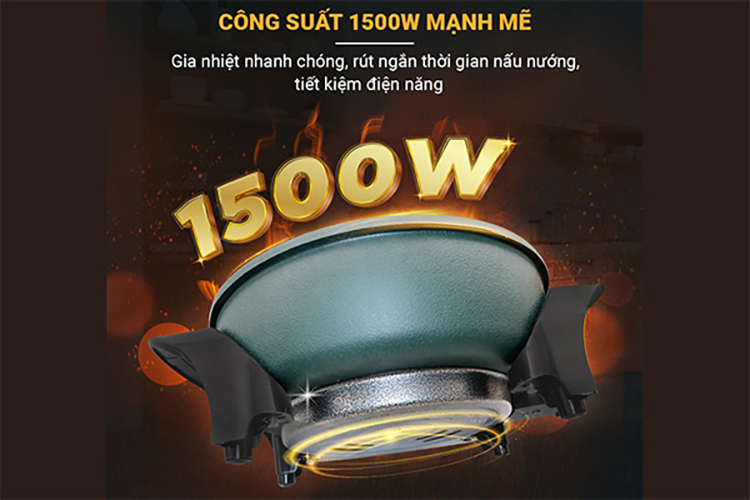 Nồi lẩu điện nhôm nguyên khối Nagakawa NAG1905 (5 Lít) - Hàng chính hãng