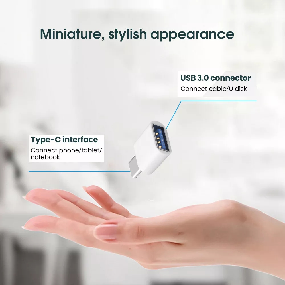 Đầu Chuyển OTG USB Type C Sang USB tốc độ 3.0 Kết nối chuột bàn phím, tay cầm,... + tặng kèm que chọc sim