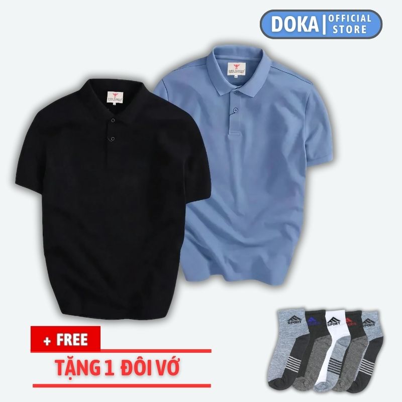 Áo thun nam cổ bẻ vải cá sấu, Combo 2 áo – EZ212