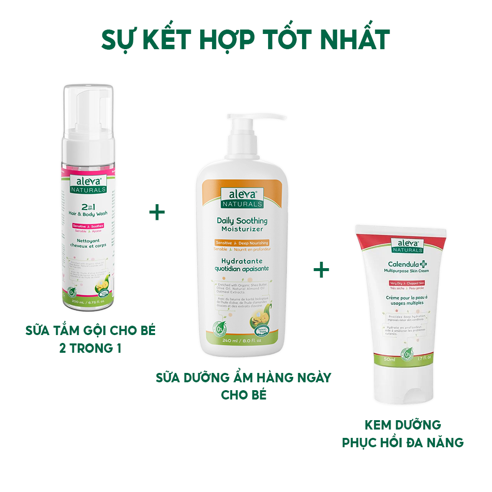 Kem chống hăm, dưỡng ẩm, làm mịn và ngăn ngừa kích ứng da cho bé Aleva Naturals (tuýp 100ml)