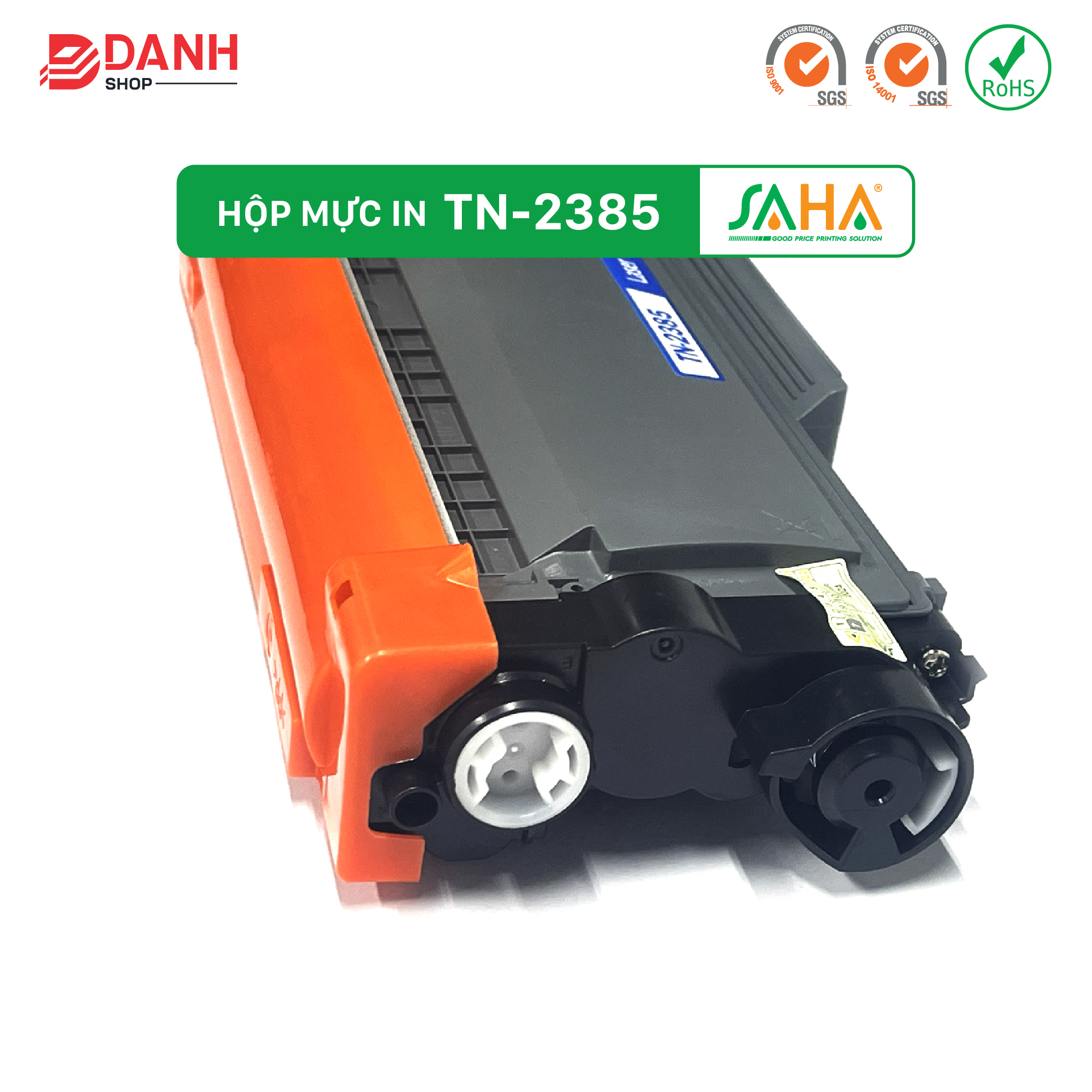 Hộp mực in SAHA TN-2385 - CÓ NẮP NẠP MỰC - Dùng cho máy in Brother - Chính Hãng (BOX)