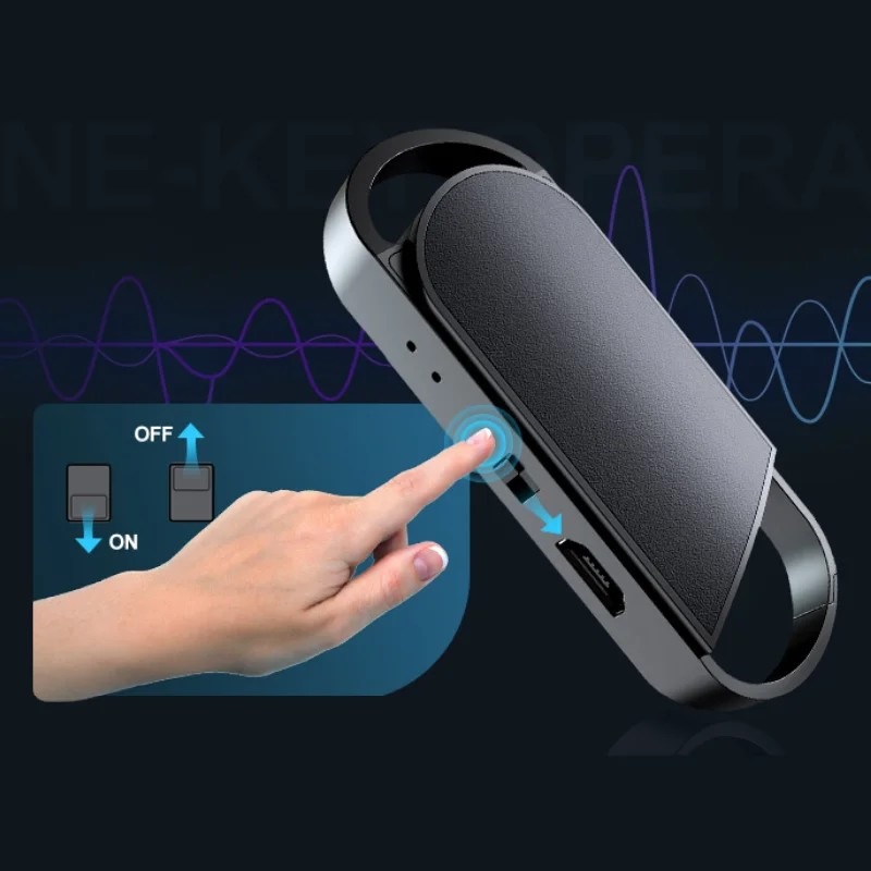 ROGTZ Máy Ghi Âm Móc Khóa Mini Hỗ Trợ Nghe Nhạc MP3 - Keychain Voice Recorder Sound Audio Mini Dictaphone SK-008 8G - Hàng Nhập Khẩu