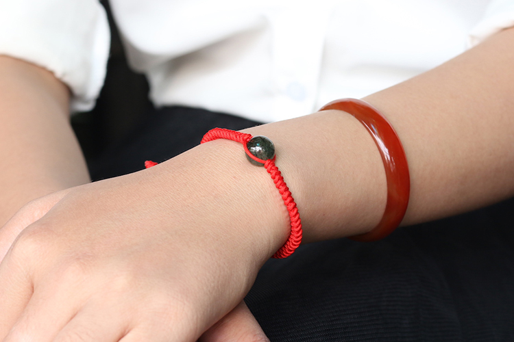 Vòng Tay Kết Dây Hạt Thạch Anh Tóc Xanh Ngọc Quý Gemstones GA32