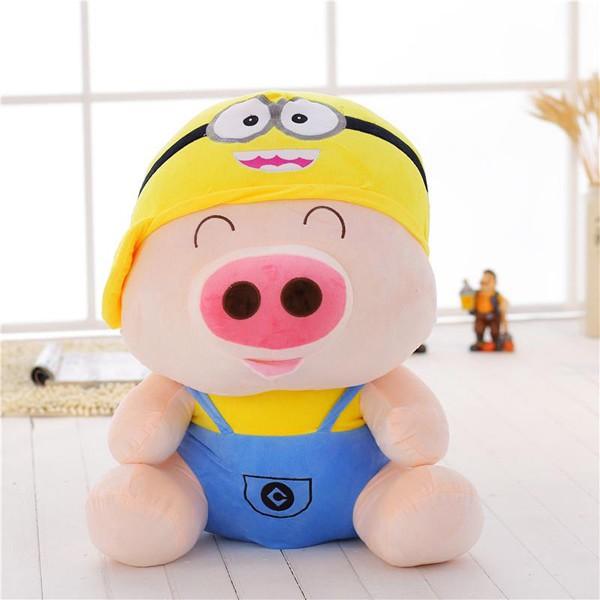 GẤU BÔNG HEO ĐỘI NÓN MINION GB36