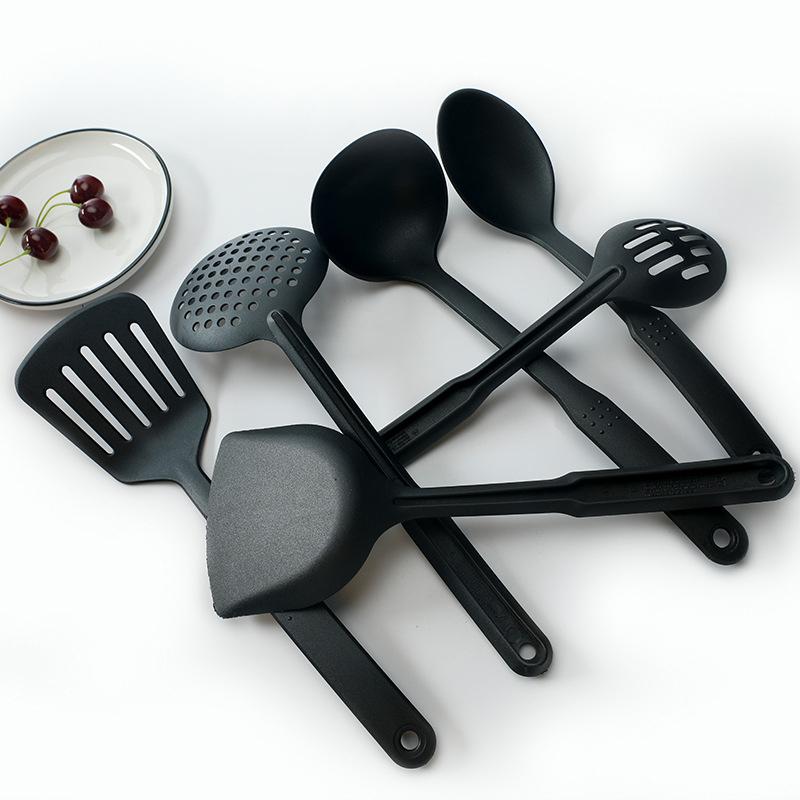 6 Cái/bộ Đen Đồ Dùng Nhà Bếp Bộ Không Dính Đồ Dùng Nhà Bếp Nấu Ăn Dụng Cụ Thìa Canh GÀU MÚC Thìa Đũa Dụng Cụ Xẻng Tiện Ích Phụ Kiện