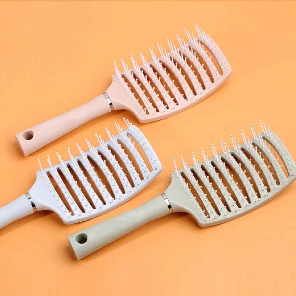 Combo 2 Lược Bán Nguyệt Chải Tóc Gỡ Rối Đa Năng-Lược Chải Làm Tạo Phồng Chân Tóc Lược Massage Đầu Mini (Màu ngẫu nhiên)
