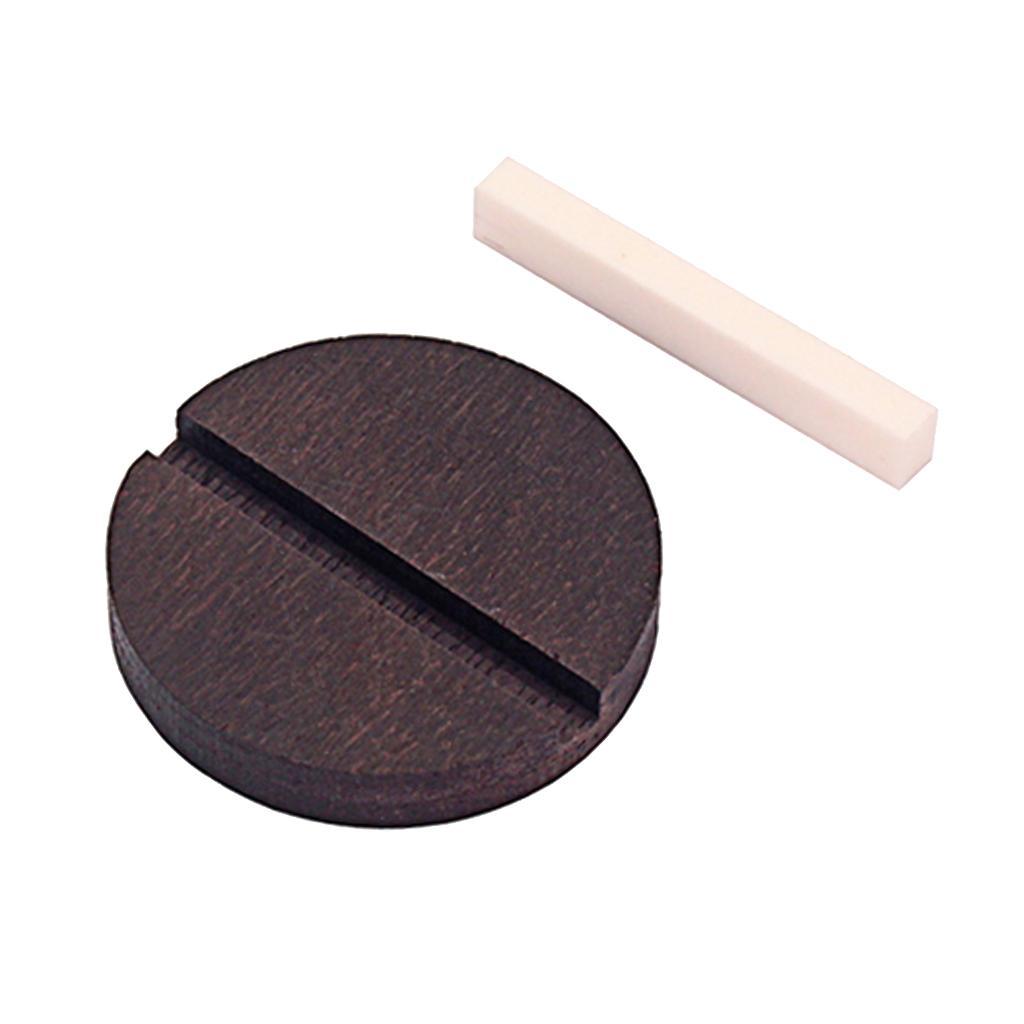 2-8pack Rosewood Bridge&Bone Saddle for 3 String Cigar Box Guitar Ukulele