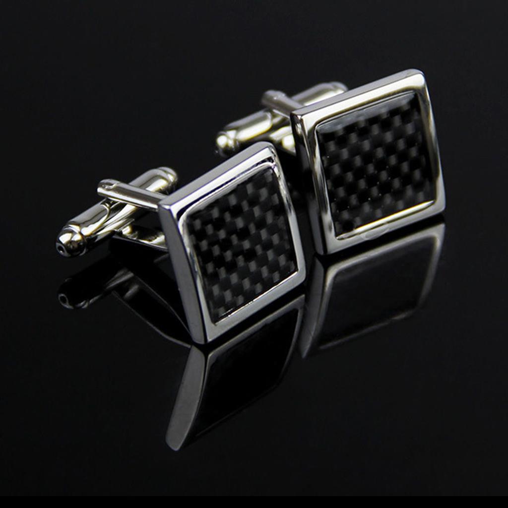 2-13pack 1 Pair Men's Brass Shirt Cufflinks Rectangle Cuff Links Wedding Groom