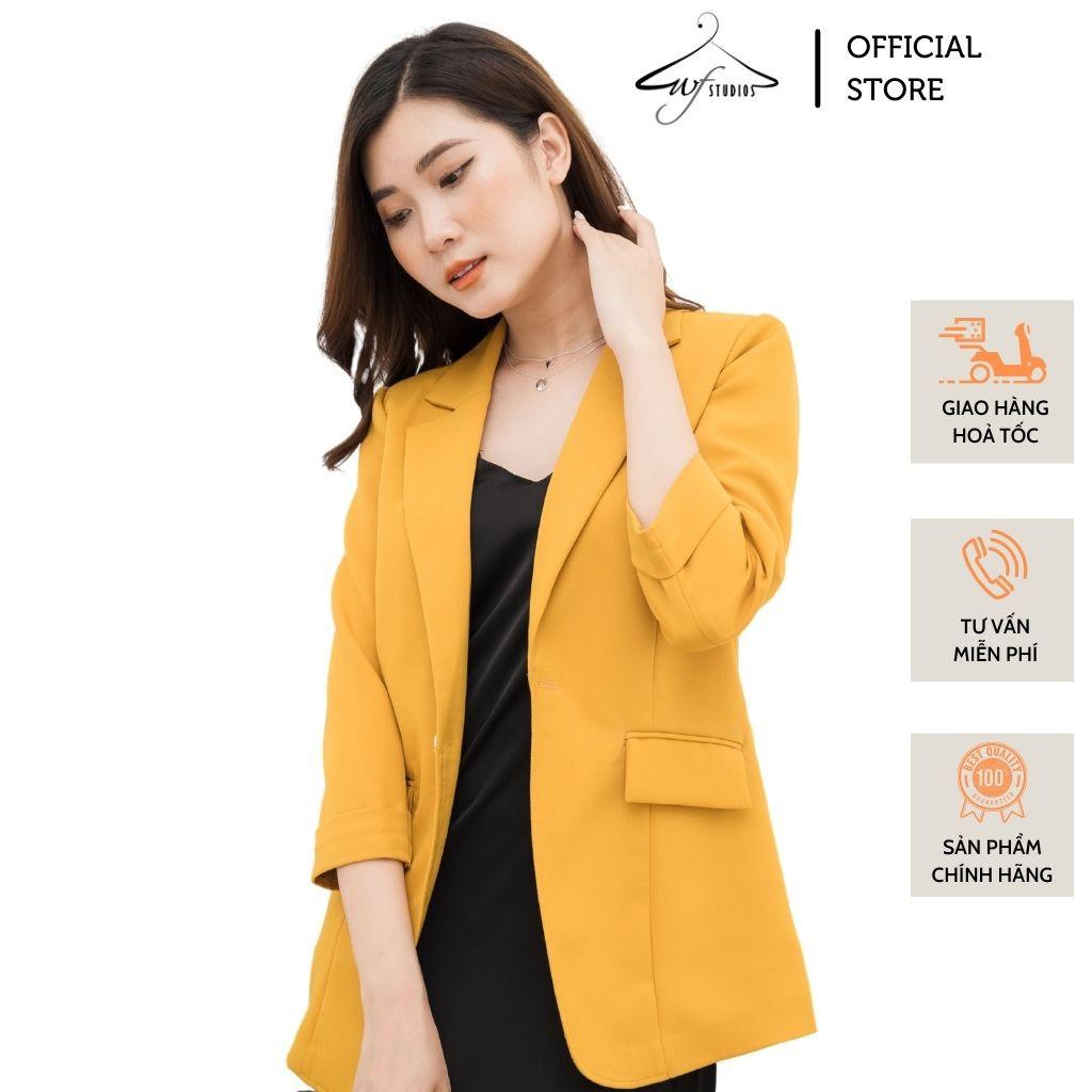 Hình ảnh Áo khoác blazer, áo vest nữ kiểu Hàn Quốc tay lỡ, chất vải đẹp, nhiều màu - Thời trang công sở WFstudios