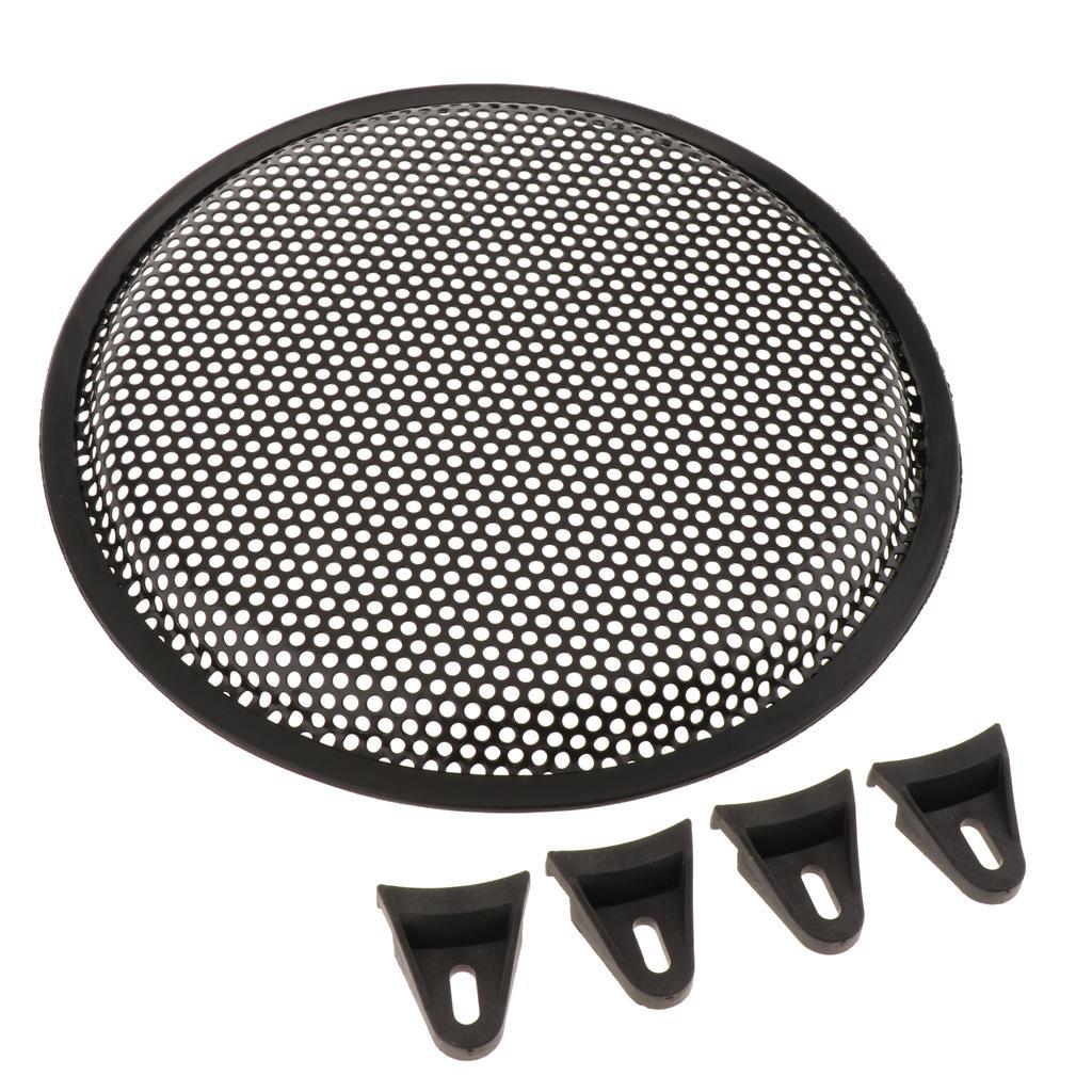 2Piece Speaker Grills Cover Case with Screws Audio Accessoric Black 10inch