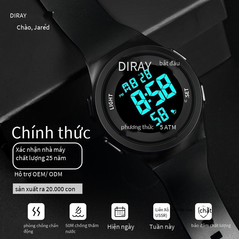 Đảm Bảo Chất Lượng Đồng Hồ Cặp Đôi Cao Cấp Học Sinh Trung Học Thể Thao Chống Thấm Nước Đồng Hồ Điện Tử Phát Sáng LED Đơn Giản Nam Đồng Hồ Thời Trang Nữ