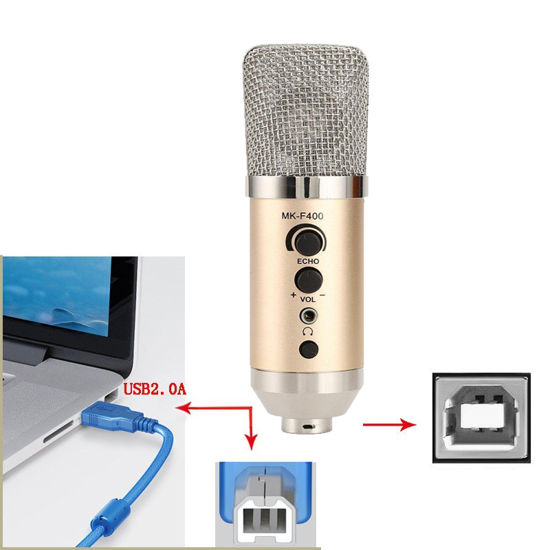 Microphone Thu Âm Live Stream MK-F400USB Kết Nối Qua Cổng USB Cao Cấp AZONE