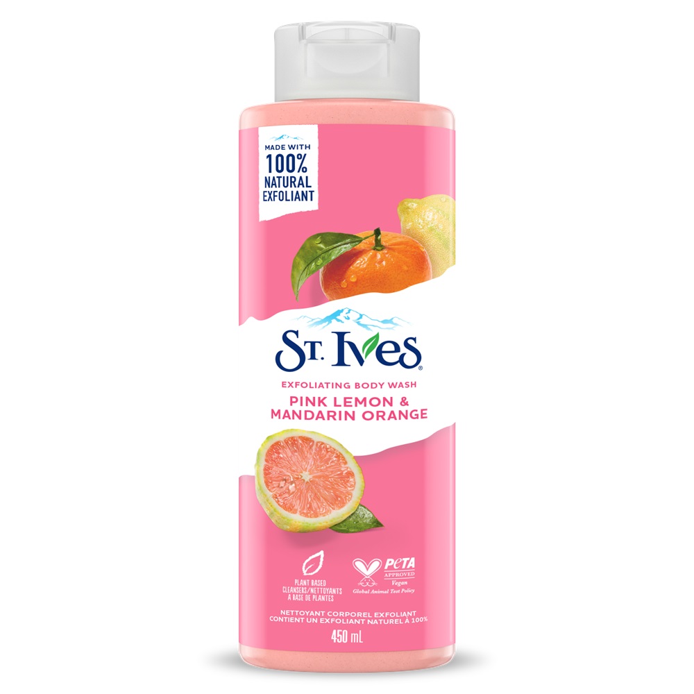 Sữa Tắm Tẩy Tế Bào Da ST. Ives Exfoliating Body Wash Pink Lemon &amp; Madarin Orange Cam Chanh 473ml