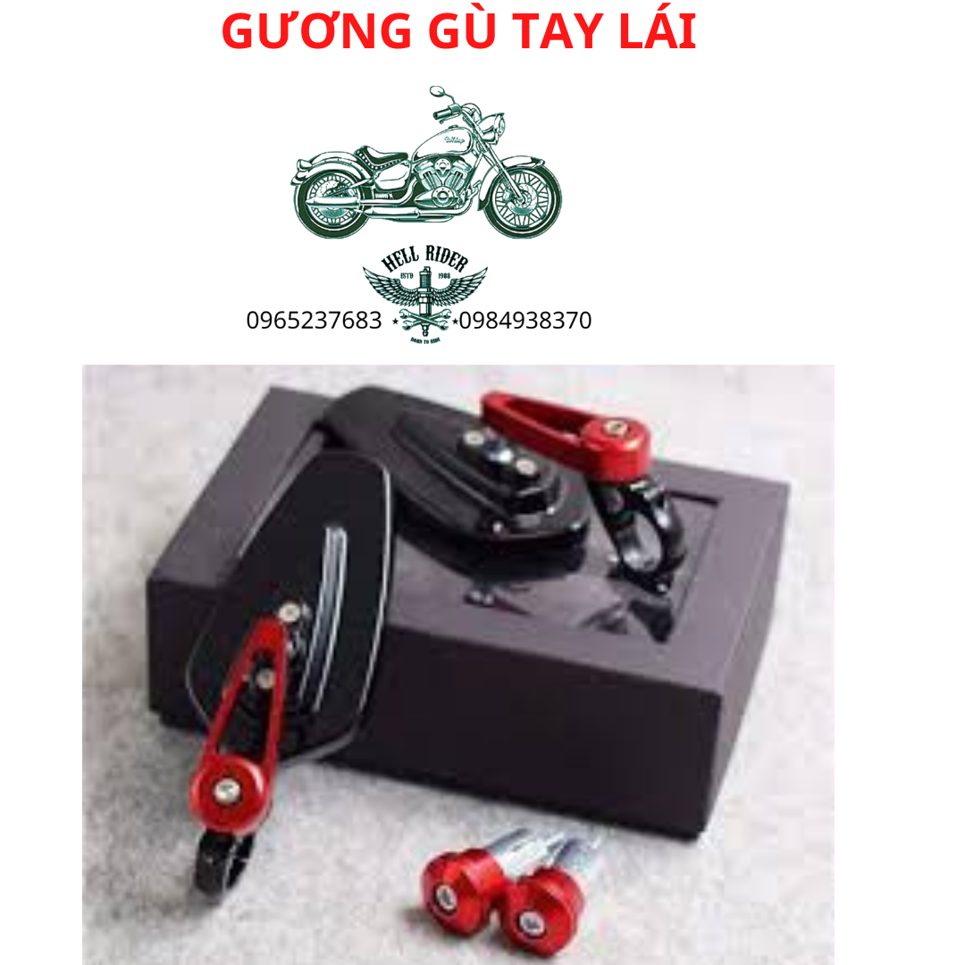 Gương thời trang xe máy, gương gù gắn chân kính có thể xoay gập 360 độ phù hợp láp mọi loại xe