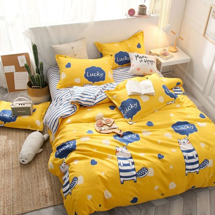 Bộ chăn ga gối Cotton cao cấp 1m6x2m THC144