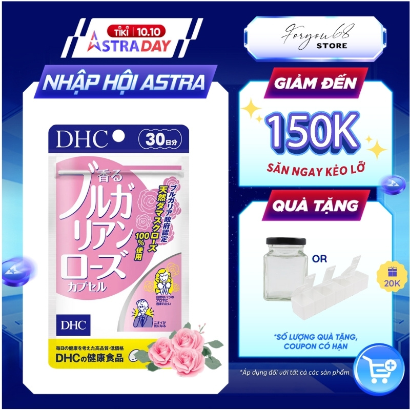 Viên Uống Thơm cơ thể Hương Hoa Hồng DHC Bulgarian Rose Capsule