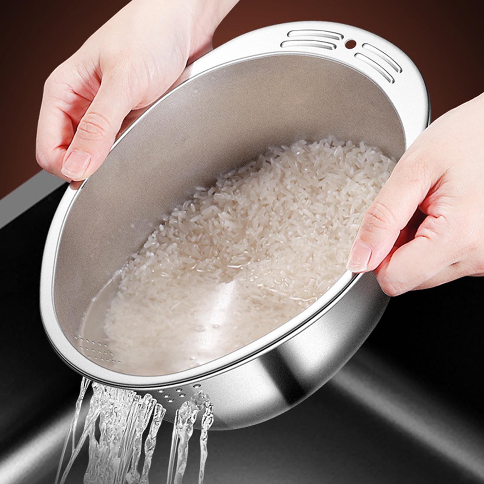 Kitchen Colander Strainer, Rice Strainer Basket , Food Cleaning Strainer