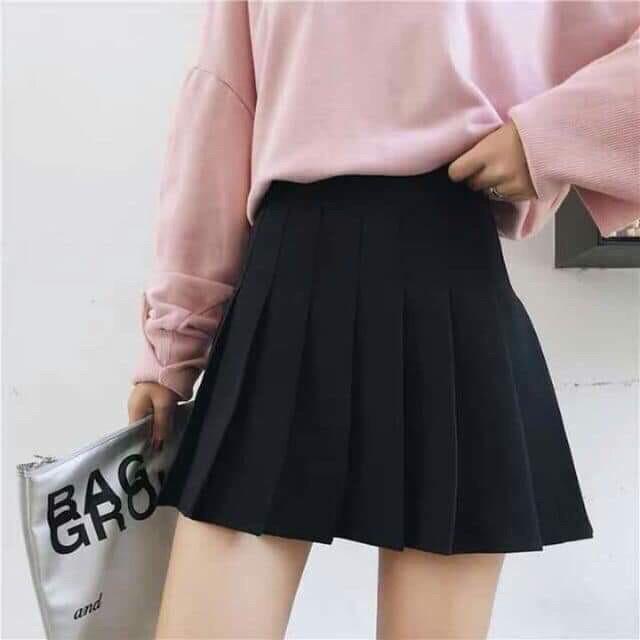 Chân váy xếp ly ngắn chữ A