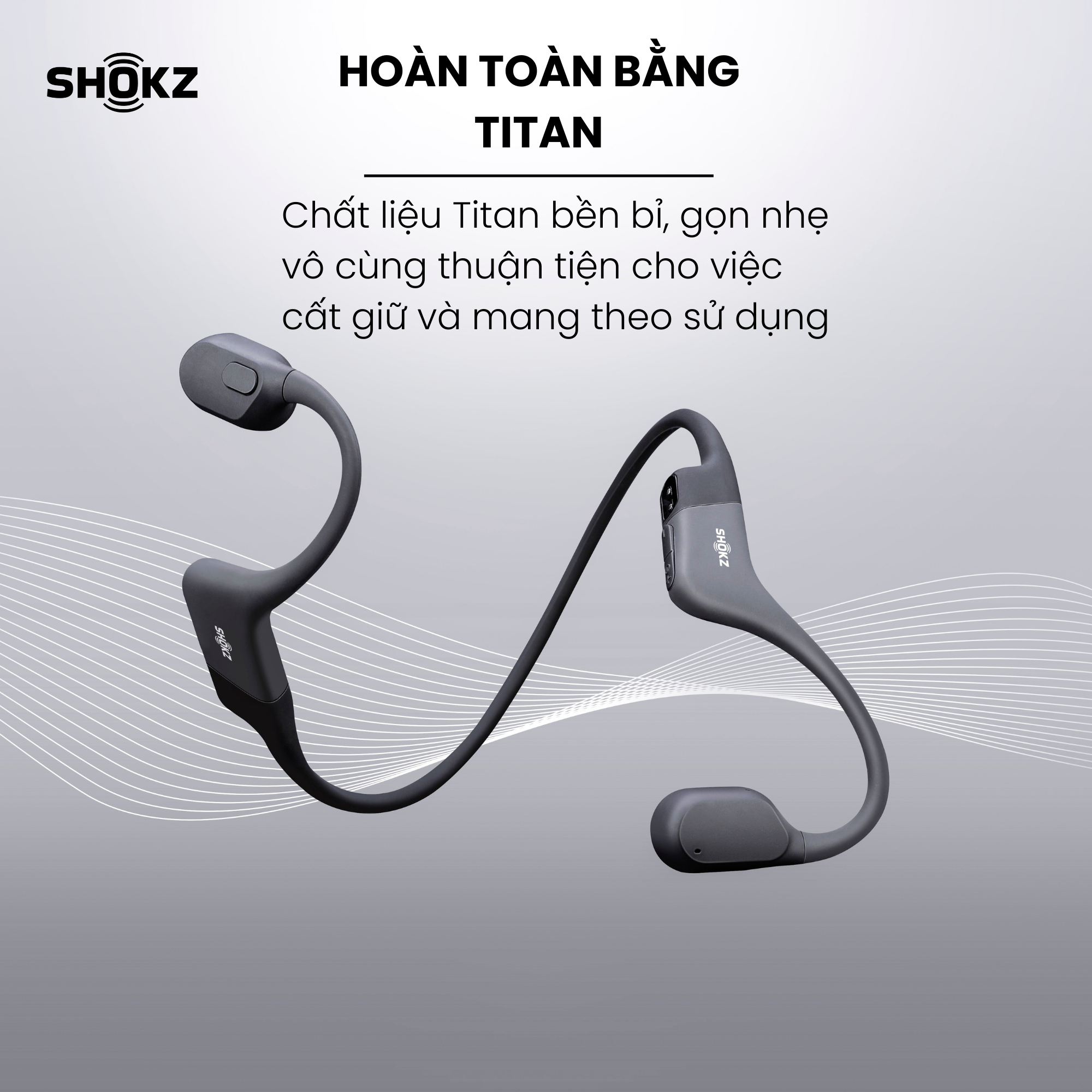Tai Nghe Bluetooth Thể Thao Truyền Âm Thanh Qua Xương SHOKZ OPEN RUN S803 - Hàng chính hãng