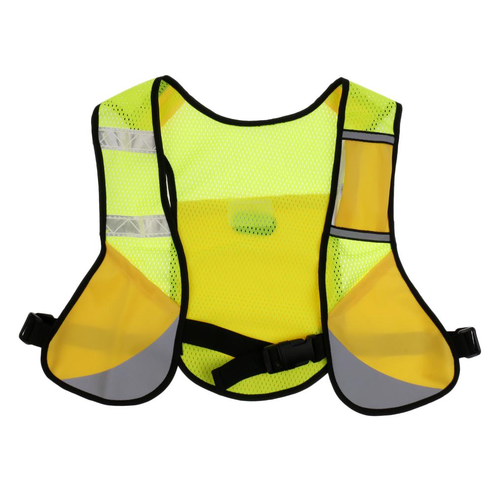 Safety Reflective Strip Running Cycling Water Hydration Backpack Vest
