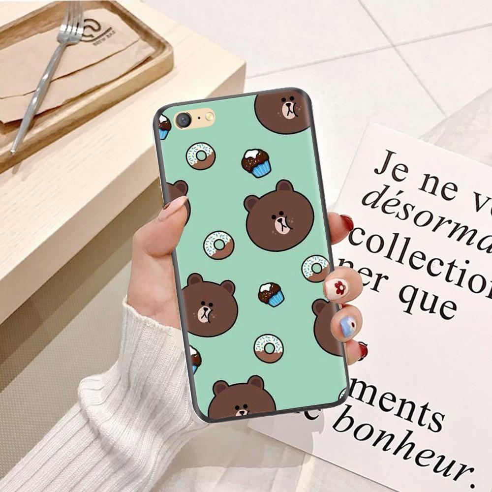 Ốp lưng dành cho điện thoại Oppo A1K Viền dẻo TPU hình Gấu Nâu Cute
