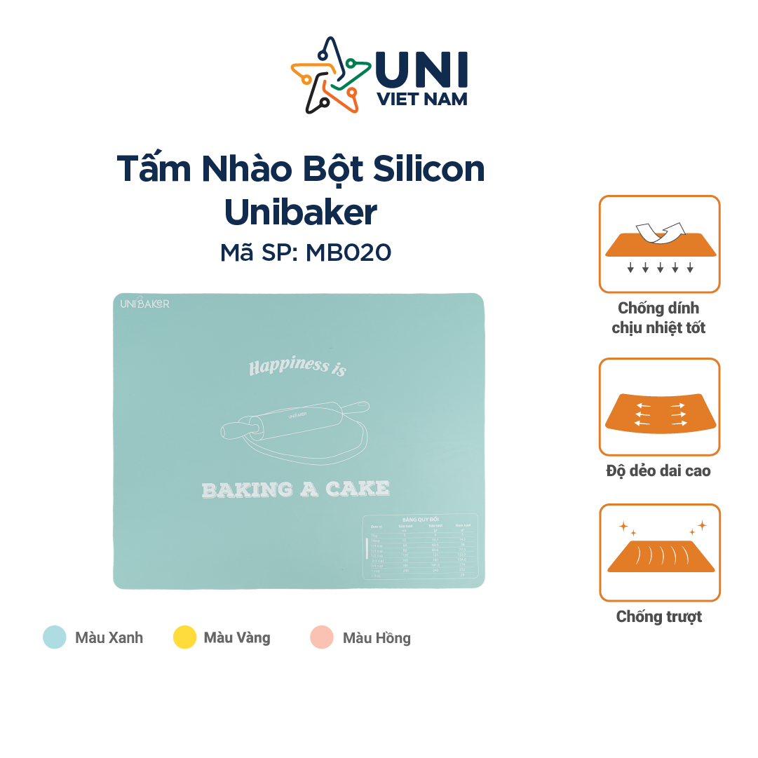 TẤM NHÀO BỘT SILICONE UNIBAKER MB020