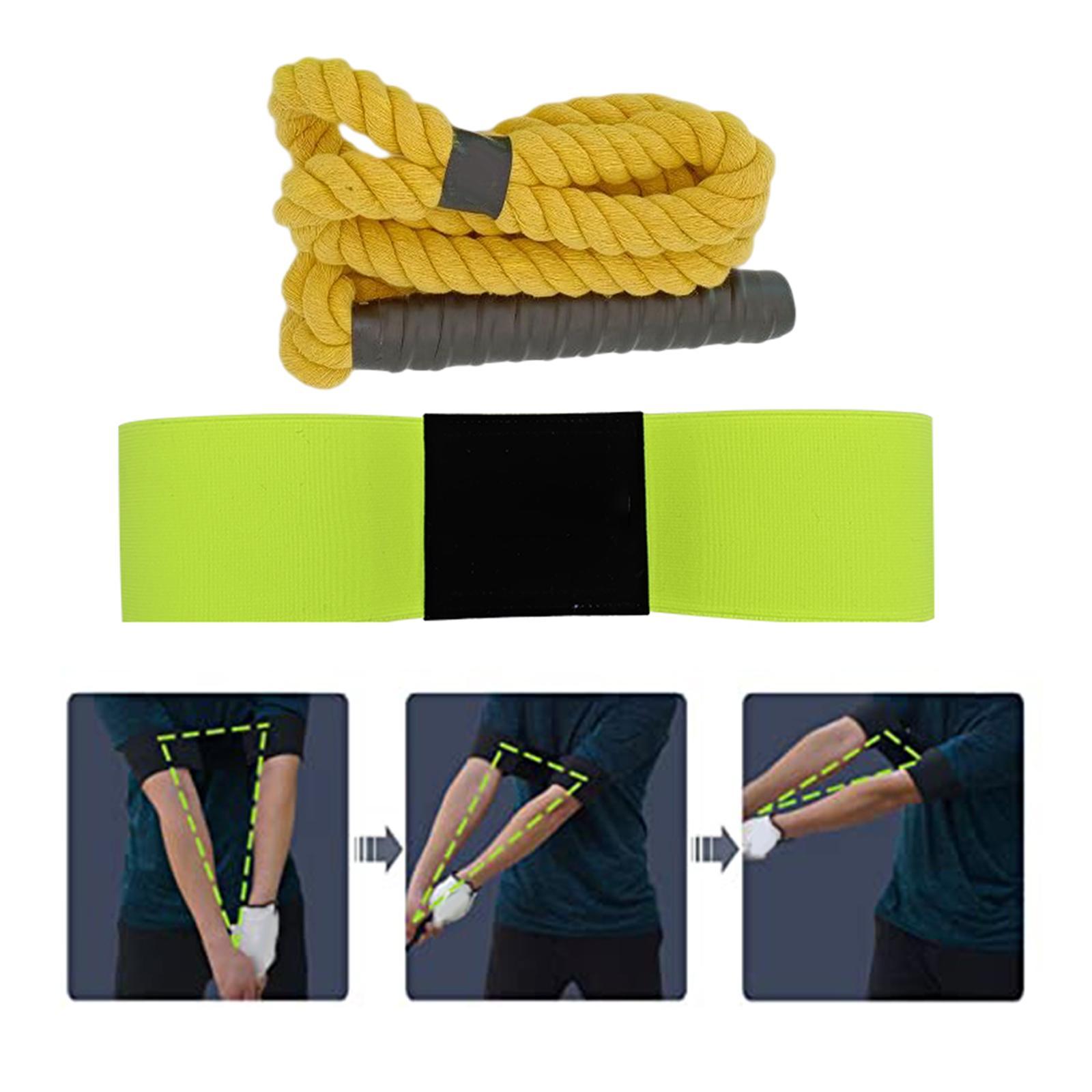 2x Lightweight Training Aid Swing Arm Band Tempo Flexibility Guide Correct Posture Golf Swing Trainer Aid for Exercise Chipping Golf Club