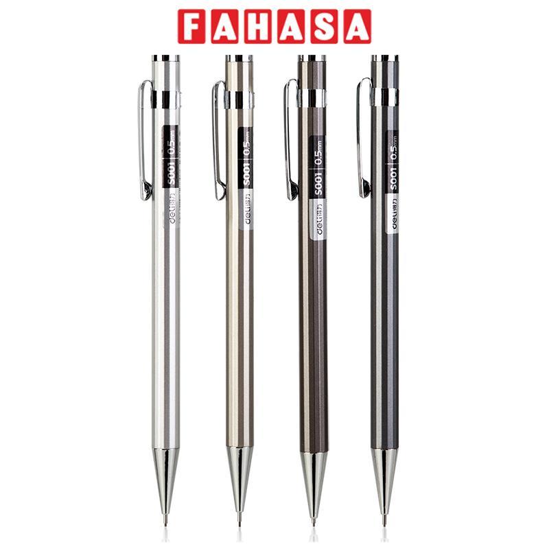 Bút Chì Bấm Vỏ Kim Loại 0.5 mm - Deli S001 (Mẫu Màu Giao Ngẫu Nhiên)