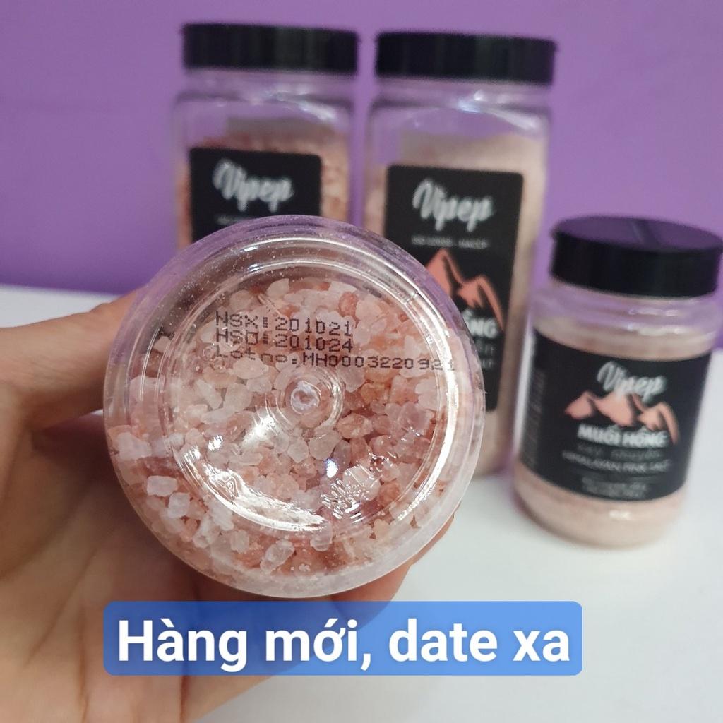 Muối Hồng Himalaya Vipep loại Hạt, Xay nhuyễn 200g đến 500g nhập khẩu