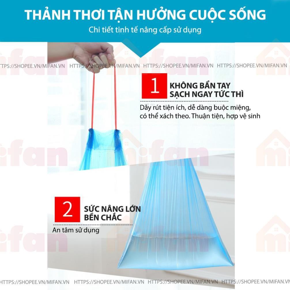 Túi Đựng Rác Tự Phân Huỷ Có Dây Rút - 45x50 cm - 15 túi/cuộn