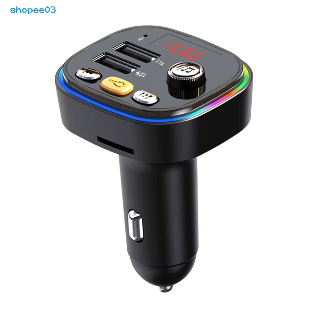 Portable FM Transmitter Multifunctional Car MP3 Player Handsfree Call for Auto