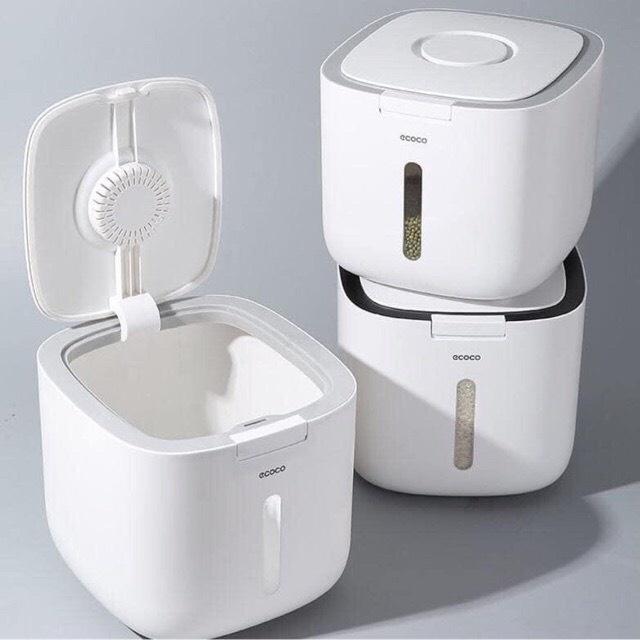 Thùng đựng gạo,đựng các loại hạt khô ECOCO CAO CẤP 5kg và 10kg chống ẩm, kháng khuẩn