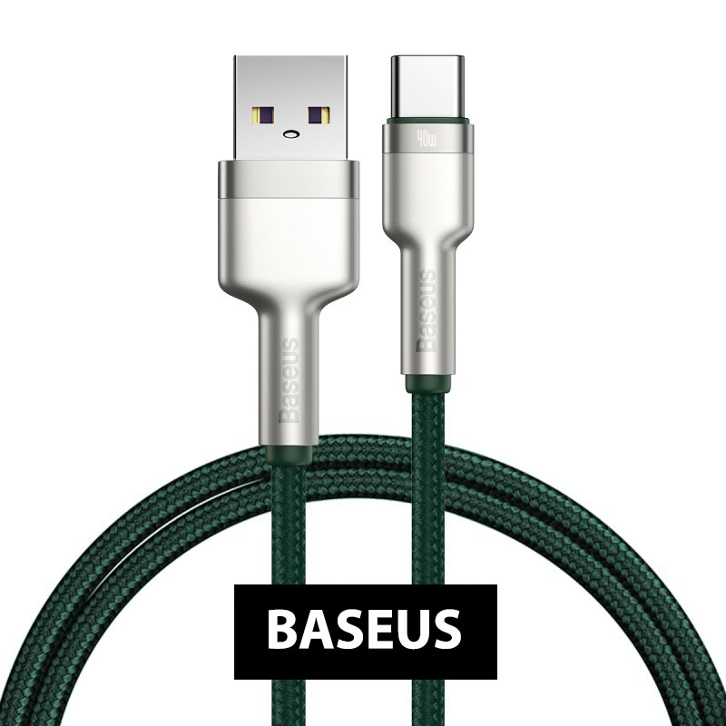 Dây sạc nhanh Baseus 40W Type C, Cáp sạc nhanh Baseus PD 40W Metal Charging Cables USB To Type-C Charger Data Line - Hàng chính hãng