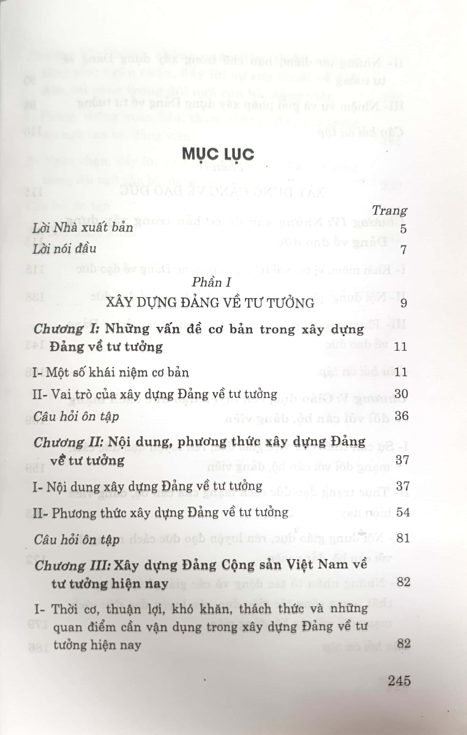 Giáo trình xây dựng Đảng về tư tưởng và đạo đức