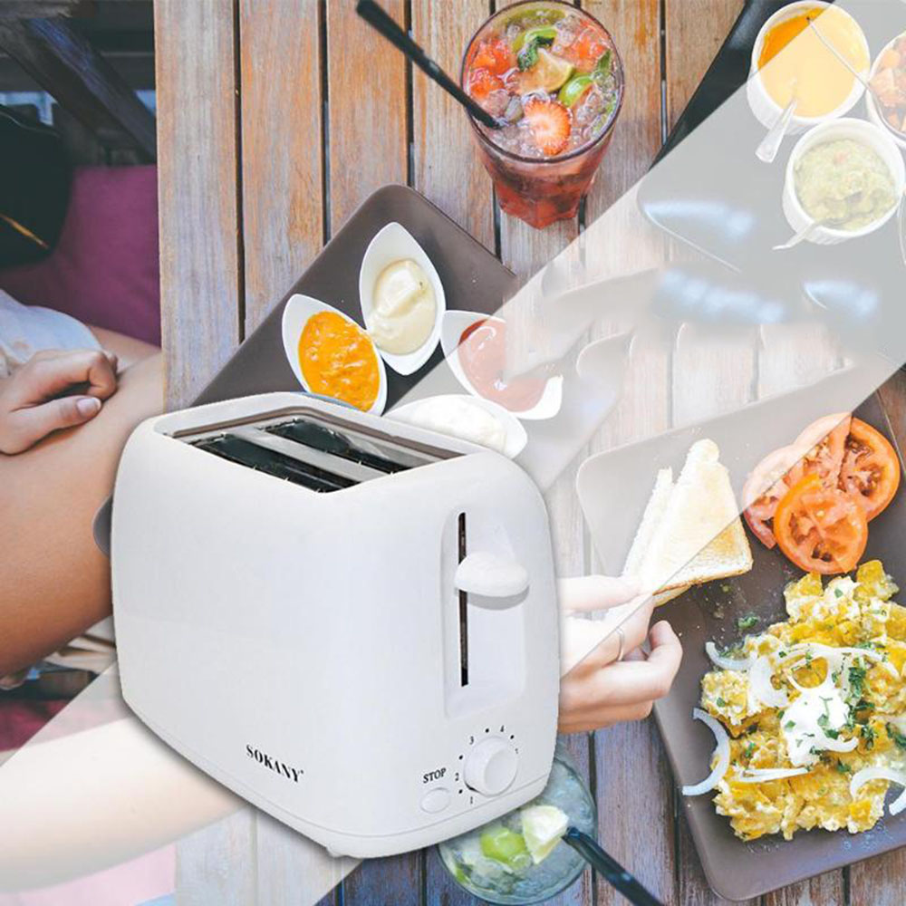 Máy Nướng Bánh Mì 2 Ngăn , máy nướng bánh mì sandwich- sokany-700w Hàng chính hãng