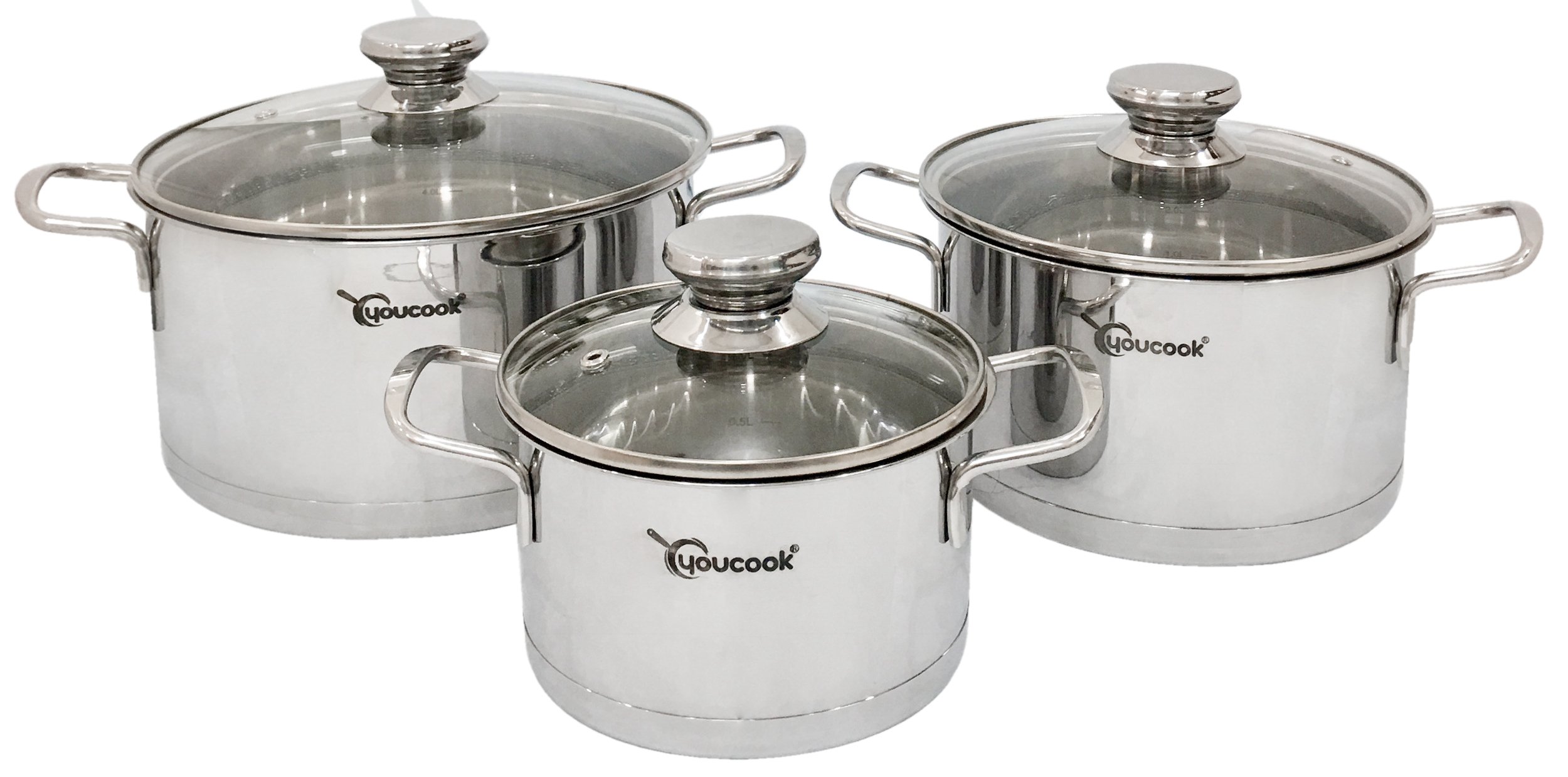 Bộ Nồi Inox  You Cook 3 Đáy Thân Đứng YCS-3PS