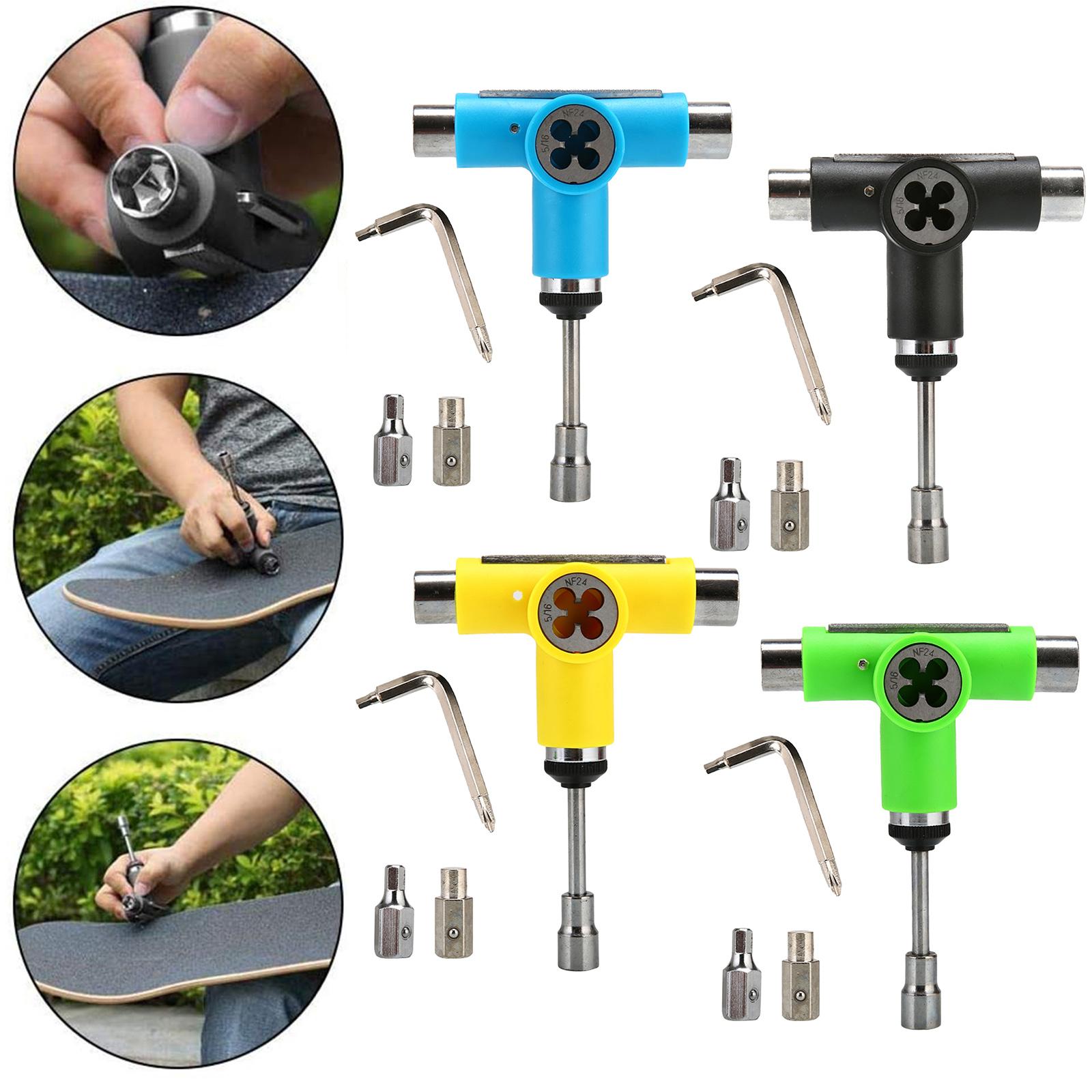 Multi Skateboard Scooter Roller Skate Longboard T Shape Tool Wrench