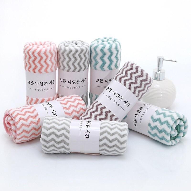 Khăn Mặt, Khăn Gội, Khăn Tắm Lông Cừu Hàn Quốc Siêu Thấm Hút- Bán Lẻ 1 Cái - Khăn Xuất Hàn