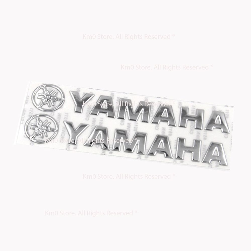 01 Tem Chữ YAMAHA &amp; LOGO Dập Nỗi G1086 (01 Chữ &amp; 01 Logo) - 01 CHỮ &amp; 01 LOGO - MÀU VÀNG