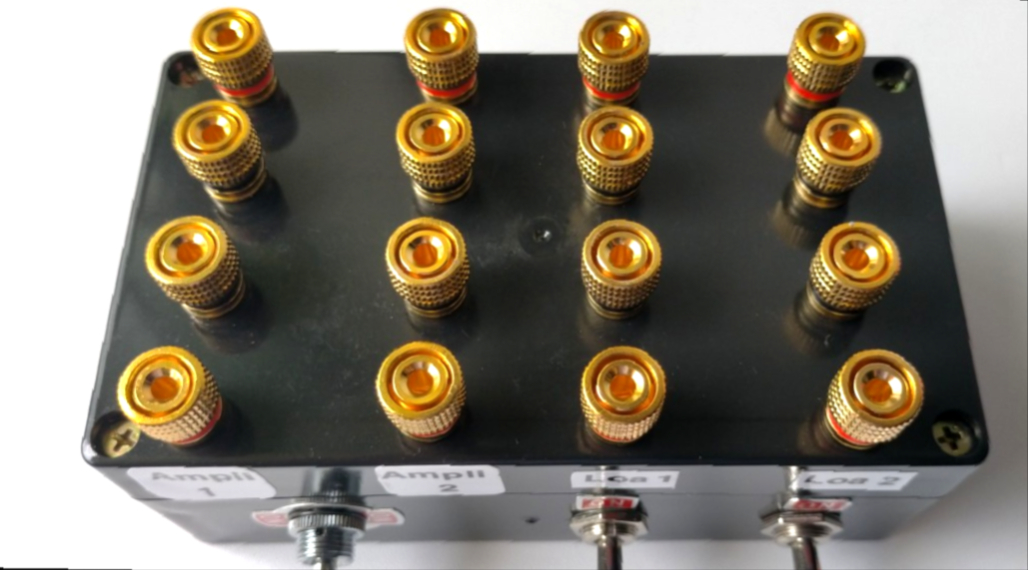 Hộp Chuyển 2 Ampli ra 2 Cặp Loa - Hộp chia Loa 2 cặp Loa dùng với 1 hoặc 2 ampli đều được.