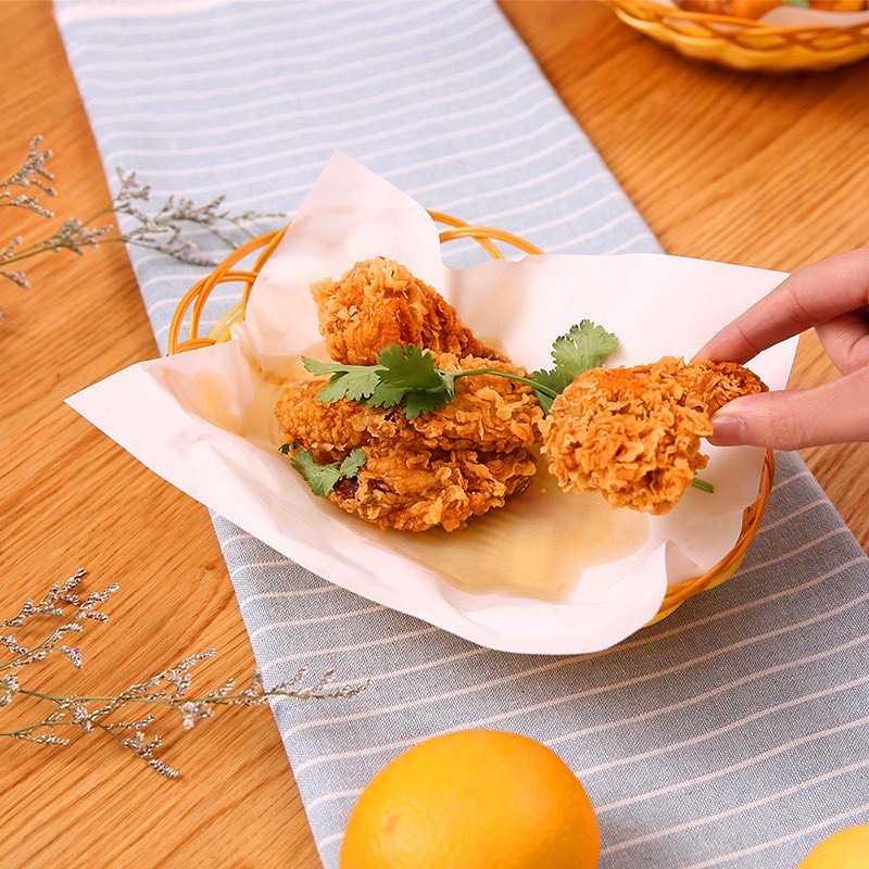 Sét 100 Giấy Thấm Dầu Ăn Chuyên Dụng Hình Vuông