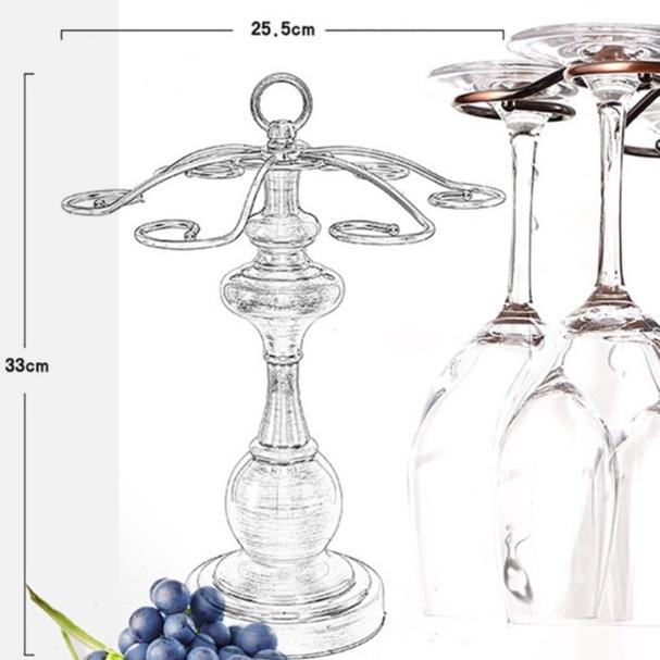 Giá treo ly rượu vang (Hợp kim đồng) | TREO LY VANG 2022 DECOR CHẤT LIỆU HỢP KIM ĐỒNG HỒNG CAO CẤP H19 - H44