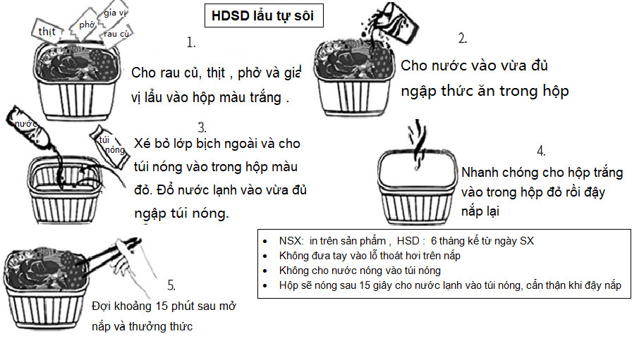 Lẩu tự sôi ( lẩu ăn liền ) - Lẩu cánh gà ớt hiểm - chính hãng 7 Leaves