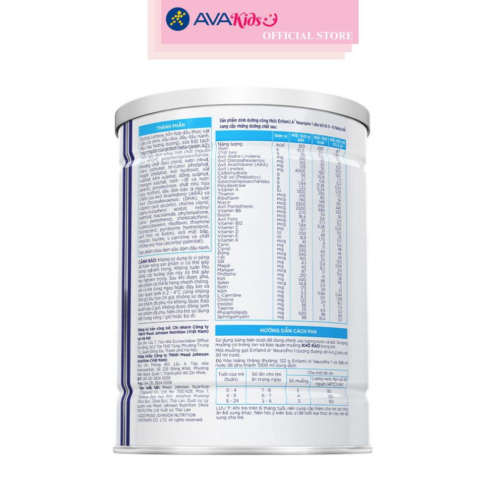 Sữa bột Enfamil A2 Neuropro Infant Formula số 1 350g (0 - 6 tháng)- Hàng chính hãng