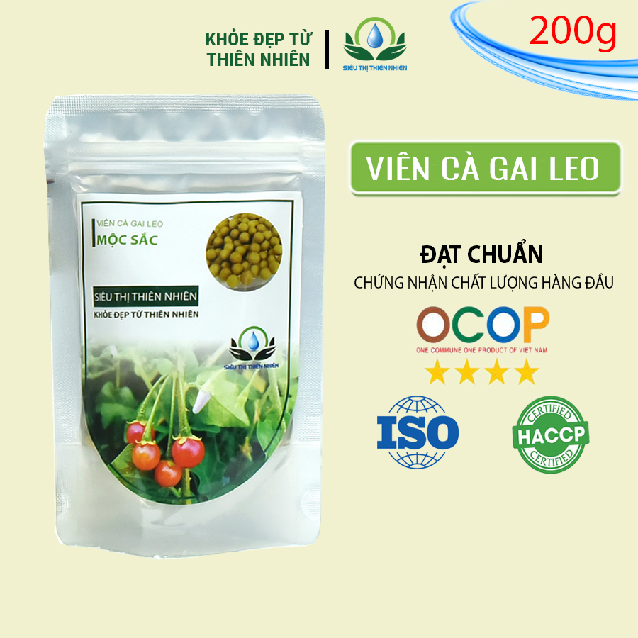 Viên Cà Gai Leo Mộc Sắc 200g Giúp Giải Độc Gan