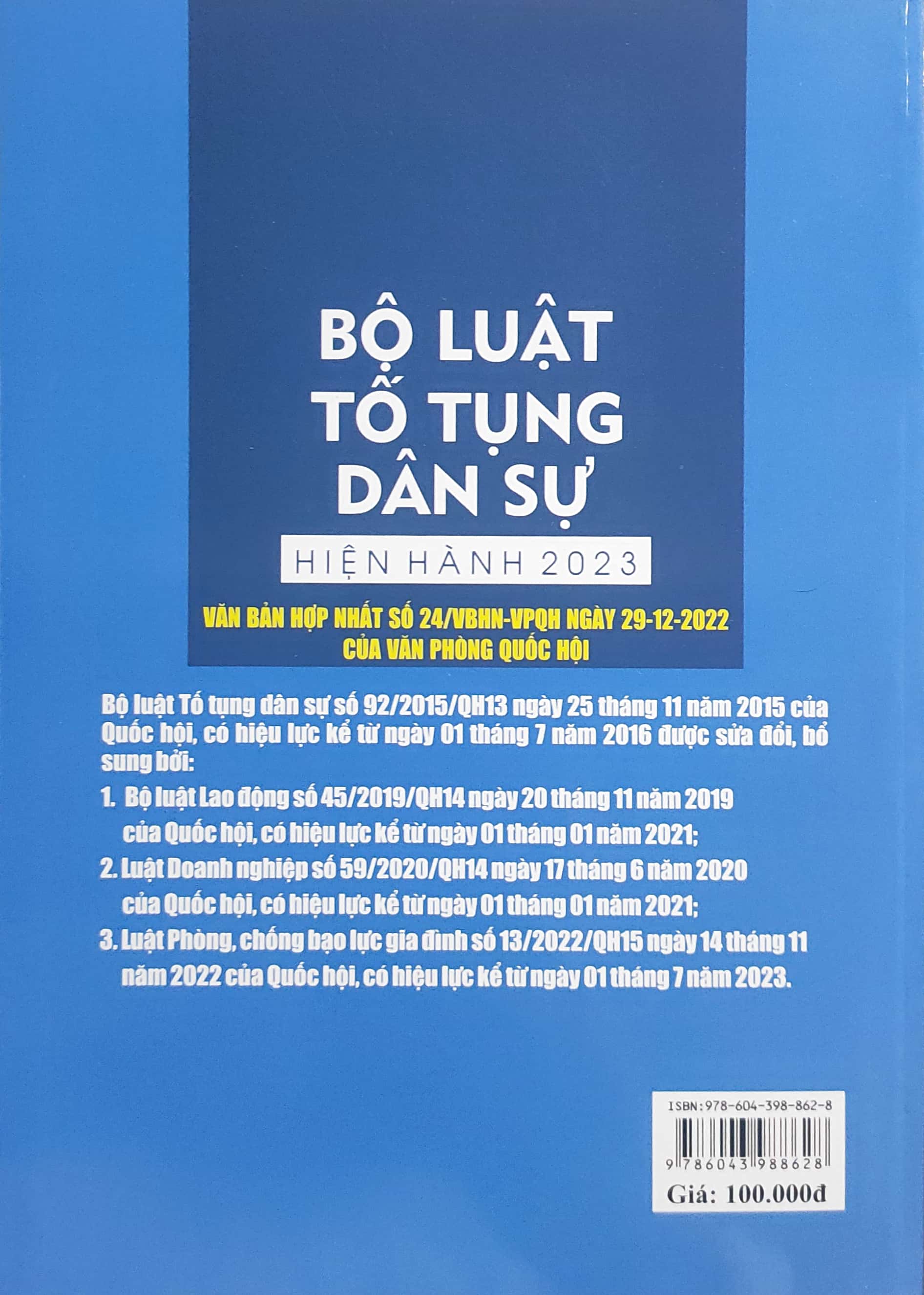 Bộ luật tố tụng dân sự 2023