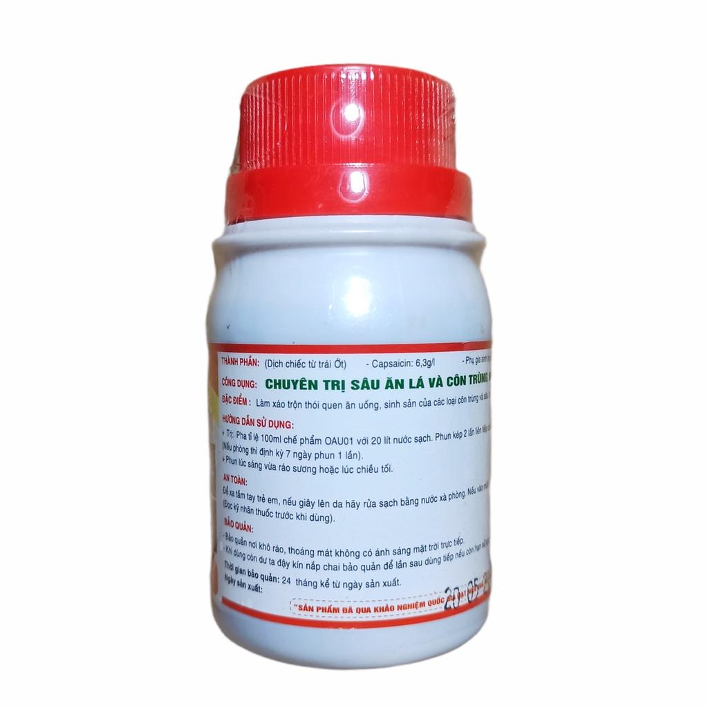 Chế phẩm sinh học thảo mộc OAU 1 Lọ 100ml Chuyên trị sâu ăn lá, côn trùng gây hại hiệu quả cao, an toàn