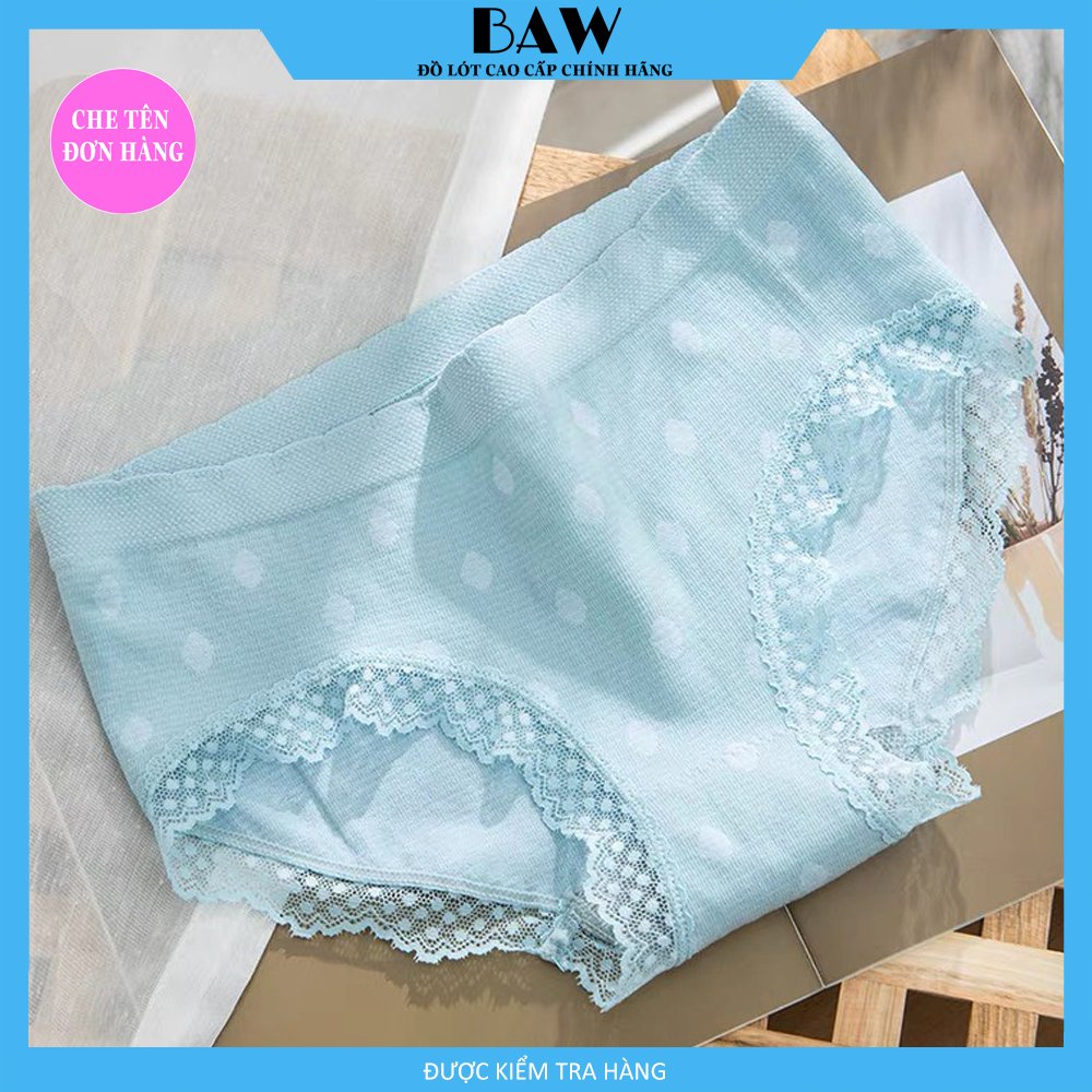 Bộ 5 Quần Lót chất cotton phối ren cao cấp kháng khuẩn thương hiệu BAW NT32